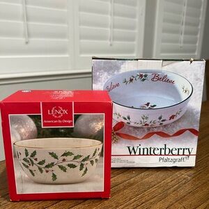 Lenox All-Purpose Bowl and Winterberry Candy Bowl